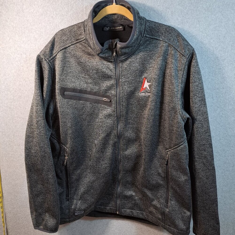 Dri-Duck Traders Atlas Jacket Mens XL Gray Style #5316 Zippered Poly Smart Shell
